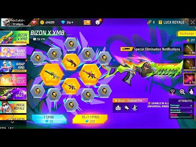 I GOT NEW GUN SKIN / BISON GUN SKIN ONE SPIN TRICK / XM8 PUMPKIN GUN SKIN FREE / FREEFIRE #haamid_hz