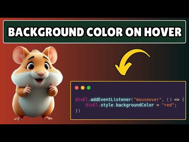 How to Change DIV Background Color on Hover in Javascript