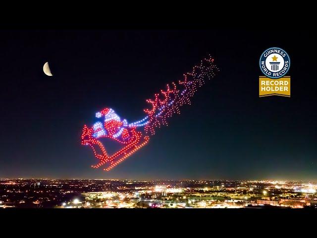 Christmas Drone Show is the Longest Drone Animation Ever! (2,500 Drones!)