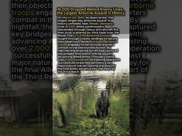 History's Largest Airborne Assualt: Operation Varsity