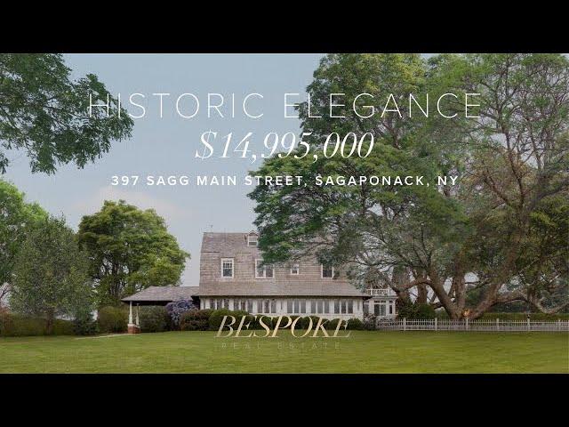 $14,995,000 Historic Elegance in Sagaponack