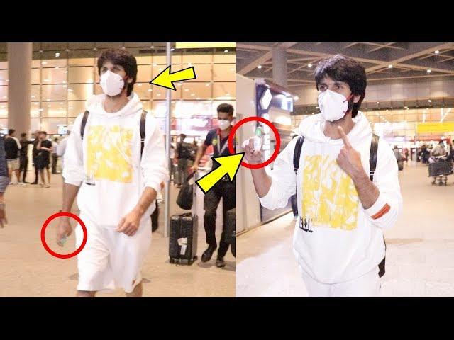 OOPS! Shahid Kapoor MASKED himself at airport | BiscootTv