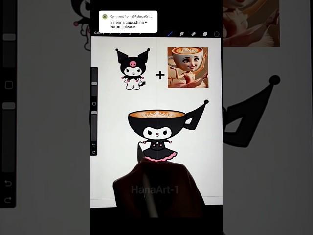 Kuromi + Ballerina Cappuccina  #kuromi #sanrio #cute #drawing #ballerinacappucina