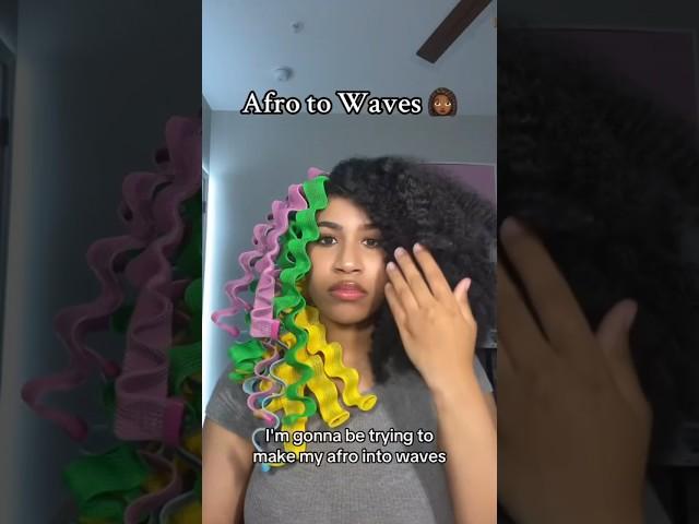 Afro to Waves ‍ #curlyhair #afrohair #hairstyles