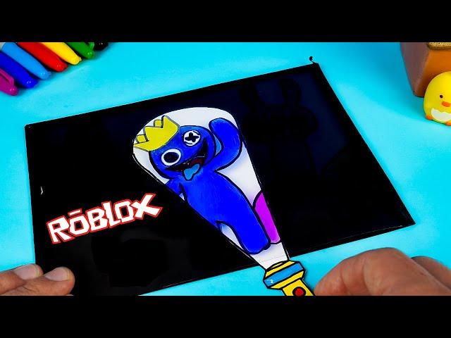 Как сделать фокус Роблокс Радужные друзья из бумаги Roblox Rainbow Friends