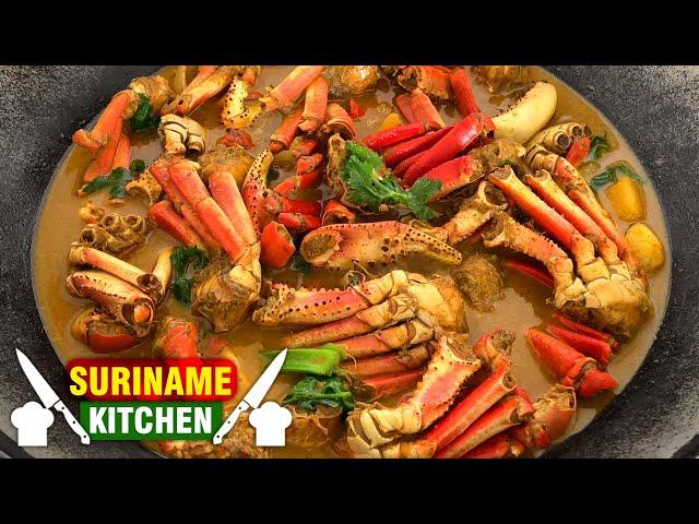 Surinanaamse Barka Dooi Ke Krabu (GROTE KRAB GERECHT) | Surinamese Crab Cooking Dish