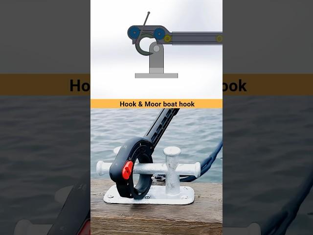 Hook & Moot Boat Hook 🪝 #cadcam #mooring #boat #hook #solidworks #3danimation