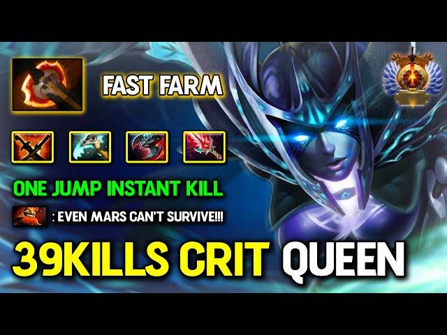 WTF 39KILLS CRIT QUEEN Phantom Assassin 9Mins BF Fast Farm Like A Machine 100% Outplayed 7.37d DotA2