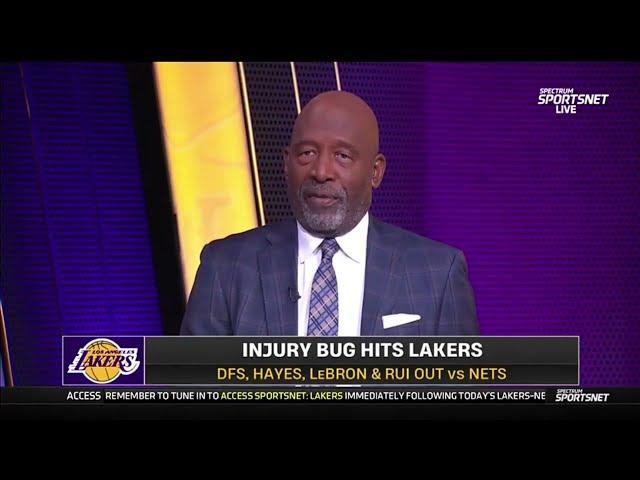 James Worthy reacts to Lakers injury report and huge change to starting lineup vs Nets tonight