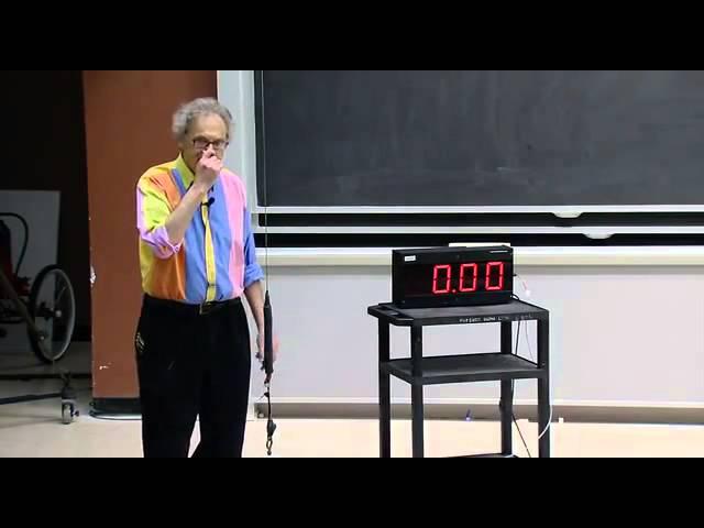 Walter Lewin -- Hanging from the pendulum