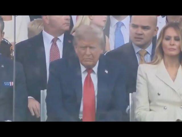 Trump contends with tiny crowds at his military parade
