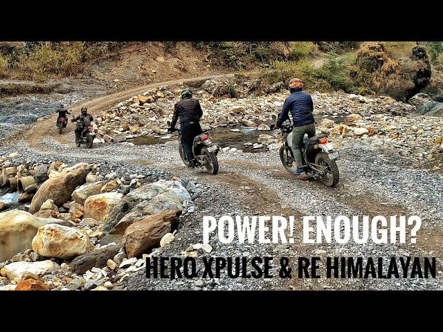 "Does Hero Xpulse have Enough Power for offroading?" . Hero Xpulse 200 & RE Himalayan Offroad trail.