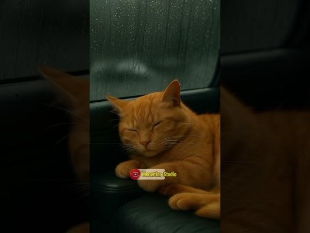 Drift Away with the Rain#asmrsounds #cat #sleep #rain #catlovers #rainsounds