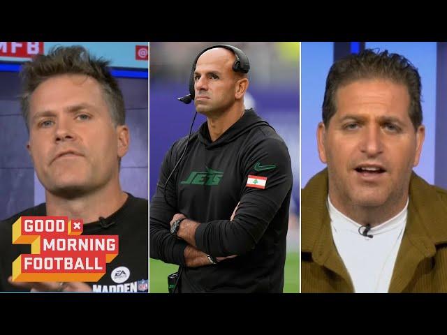 GMFB | Is Robert Saleh's Lebanese flag patch reason Jets fired him? - Kyle Brandt & Peter debate