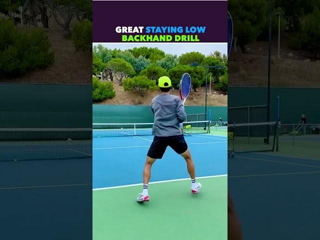 GREAT LOW STAYING BACKHAND DRILL #tennis #shorts