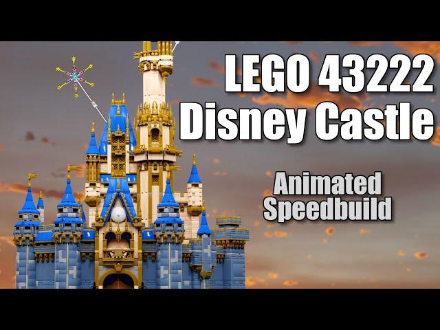 LEGO 43222 Disney Castle Animated Speedbuild | LEGO Disney Castle | Blender Geometry Nodes Animation