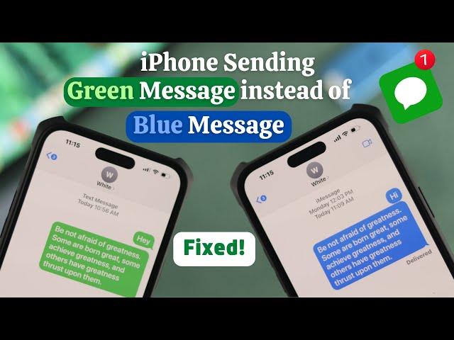 Fixed- iPhone Sending Green Messages!