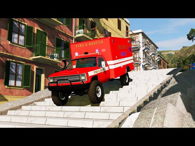 Cars vs Stairs #2 - BeamNG Drive | Car Nation