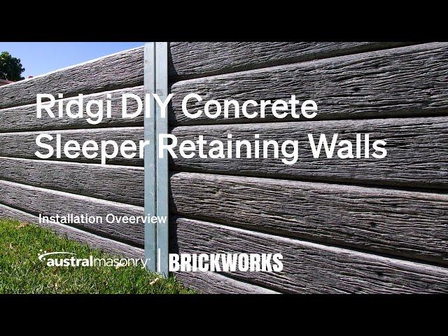 Ridgi Concrete Sleeper Retaining Walls from Austral Masonry | Installation