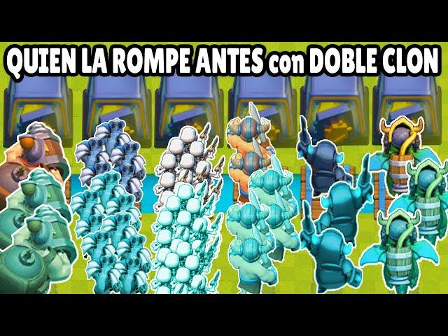 CUAL CARTA ROMPE ANTES LA CAJA DE ATRACO usando DOBLE CLON? | OLIMPIADAS de CLASH ROYALE