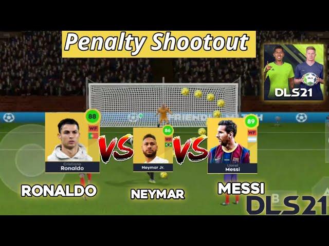 Ronaldo VS Messi VS Neymar Penalty Shootout of DLS 21 | CR7 VS LM10 VS NJR Shootout in DLS 2021