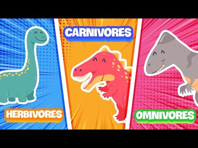 Dinosaur World |  What did Dinosaurs eat?  | Animal Science | Science for Kids ‍️