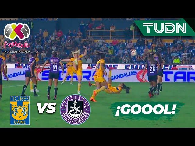 ¡DEBUT, GOLAZO Y LOCURA! | Tigres 5-0 Mazatlán | CL2023 Femenil - J13 | TUDN