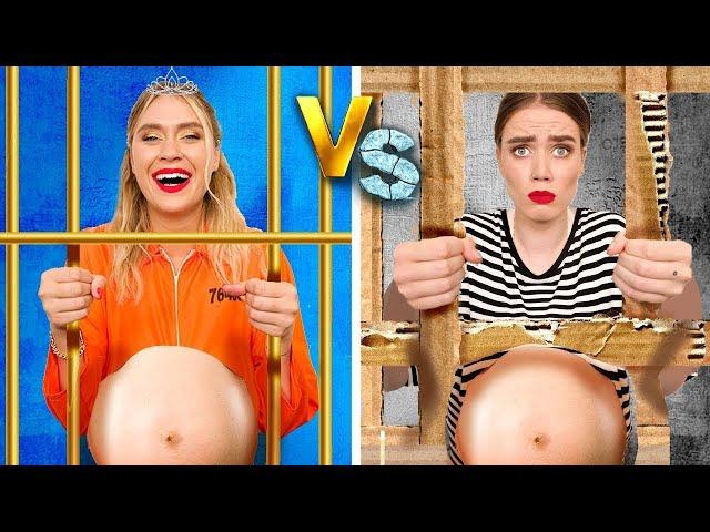 Rich Pregnant vs Broke Pregnant in Jail / 7 Funny Situations