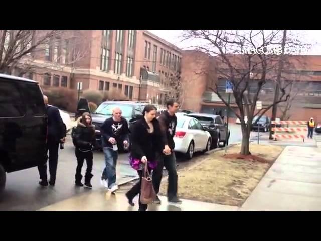 Utash family arrives at Historic Little Rock Baptist Church in Detroit for prayer service for Steve