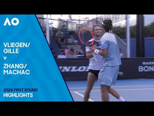 Gille/Vliegen v Machac/Zhang Highlights | Australian Open 2024 First Round