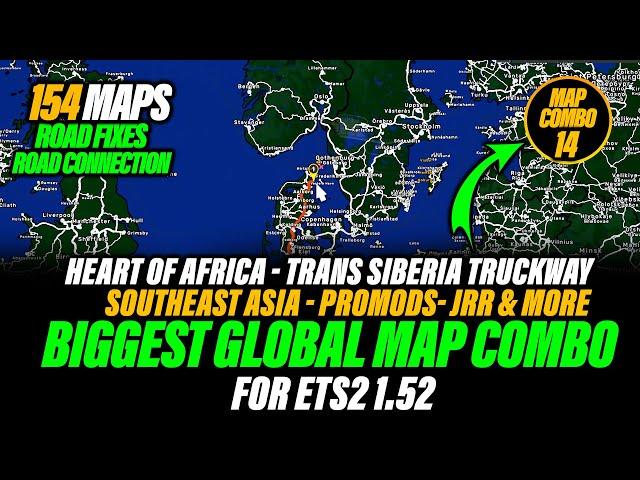 ETS2 1.52 Biggest Map Combo | Southeast Asia, Promods, Roex, Beyond and many more | Setup Guide