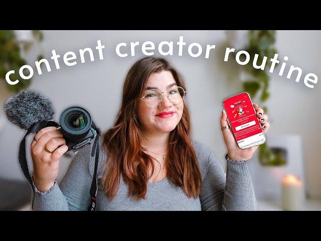 My Content Creation Routine | Day in my life as a full time content creator