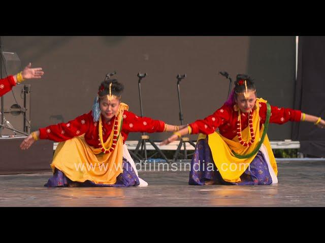 Ghoto nritya by girls from Sikkim dance at North East Fest, inspired by Nepalese community in Sikkim