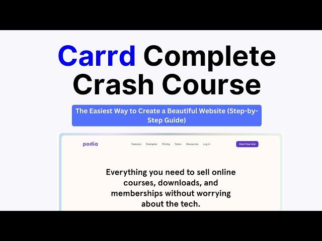 Carrd Crash Course: The Easiest Way to Create a Beautiful Website (Step-by-Step Guide)