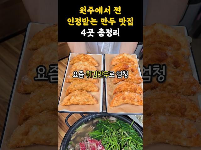 완탕부터 튀긴만두, 군만두까지~ 원주 만두 맛집 4곳 #강원도 #원주 #맛집 #원주맛집 #원주여행 #만두 #튀김만두 #완탕 #맛집추천