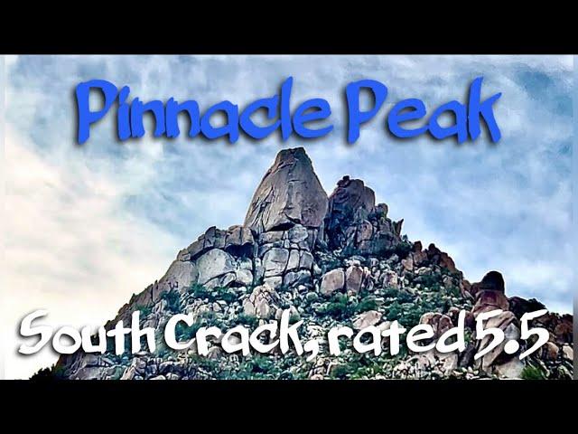 Rock climbing Pinnacle Peak, South crack rated 5.5