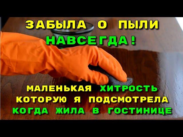 В моем доме ВСЕГДА нет ПЫЛИ! Маленькая ХИТРОСТЬ, которую я подсмотрела когда жила в гостинице