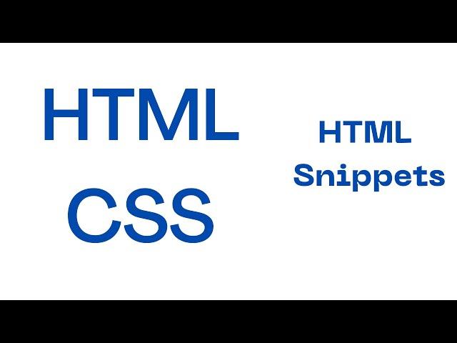 Including HTML Snippets