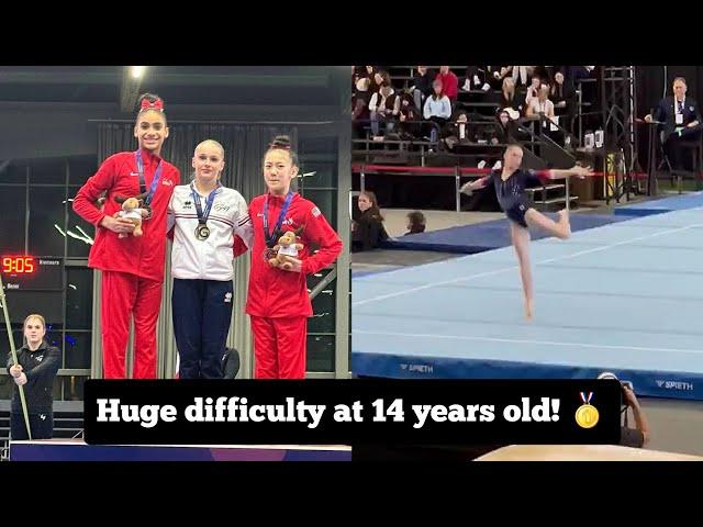 14-years old Elena Colas  wins Gold  all-around with 13,450 floor - International Gymnix 2025