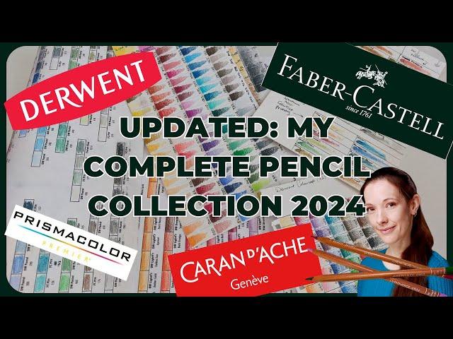 My UPDATED entire coloring pencil collection 2024 + watercolor / pastel / metallic pencils and more