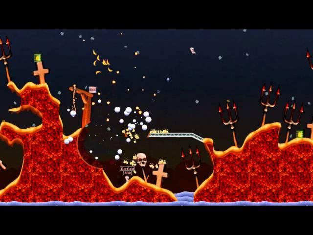 WORMS ARMAGEDDON - Banana Bomb Test [ FULL HD]