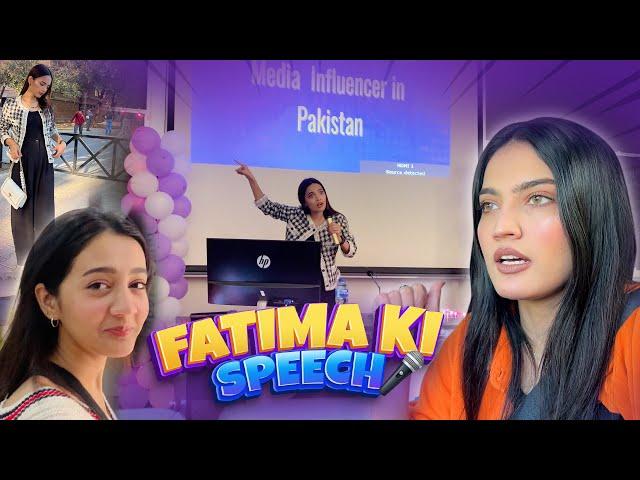 FATIMA KI LUMS MAI SPEECH  | Audience Ka Reaction  | Rabia Ki Dushman University 