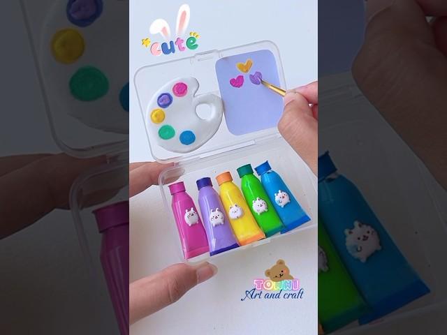 DIY mini color set (minutes craft) #shorts #tonniartandcraft #craft #diy #love #art