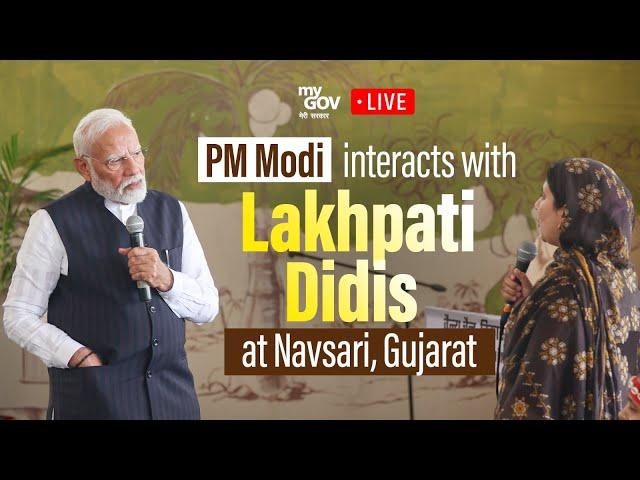 LIVE: PM Modi interacts with Lakhpati Didis at Navsari, Gujarat