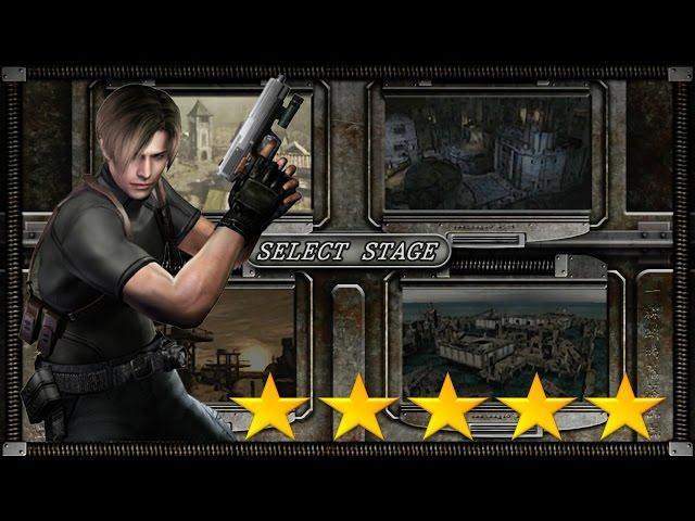 Resident Evil 4 HD (PS4) Mercenaries Leon 5 Stars ALL STAGES