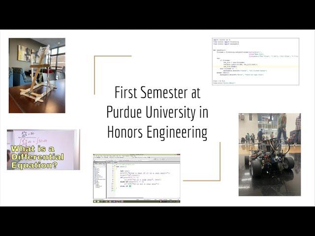 My First Semester in Purdue University Honors Engineering