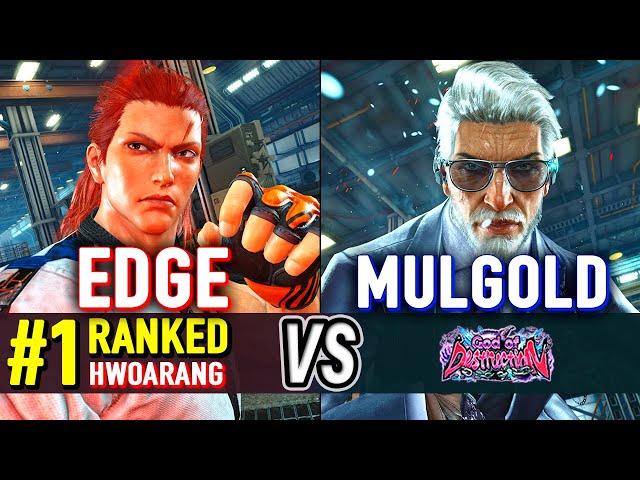 T8  EDGE (#1 Ranked Hwoarang) vs MULGOLD (Victor)  Tekken 8 High Level Gameplay