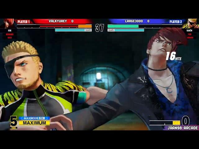 KOFXVVALKYUREY VS LARGE3000 HIGH LEVEL GAMEPLAY  KING OF FIGHTERS 15