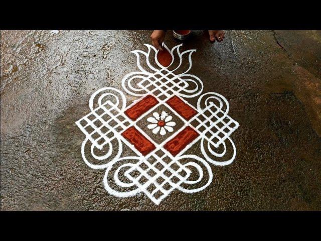 Aadivelli traditional padi kolam|7*1 aadipooram kolam|Aadi 18 kolam| aadiperuku Beautiful rangoli