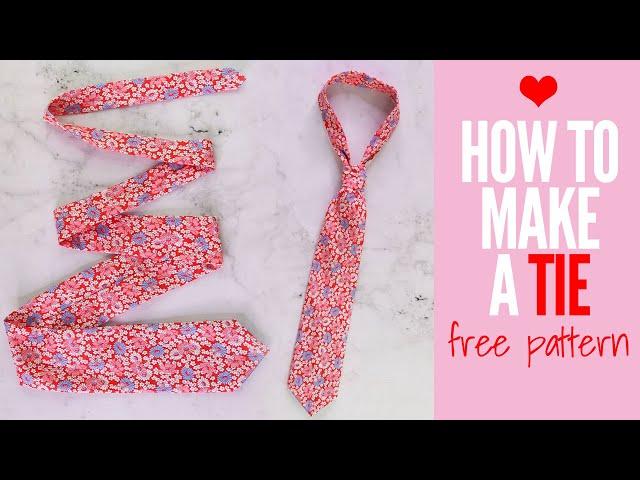 How to Make a Tie - DIY Necktie with Free Sewing Pattern Printable Template